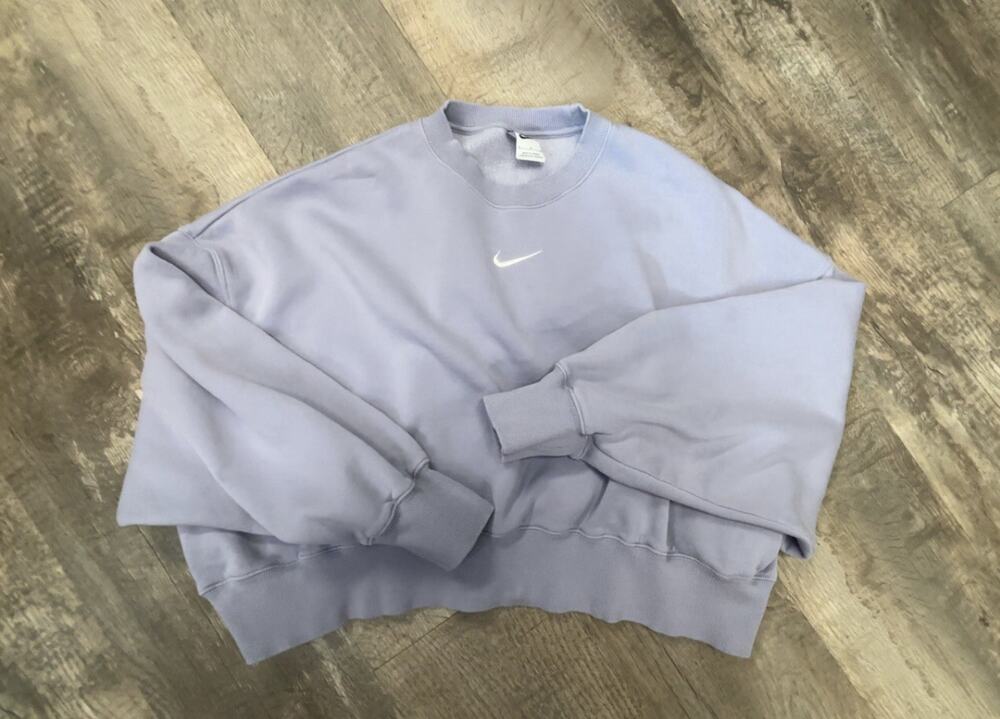 Nike Sportswear Phoenix Fleece Oversized Crewneck Sweatshirt Lavender Purple M